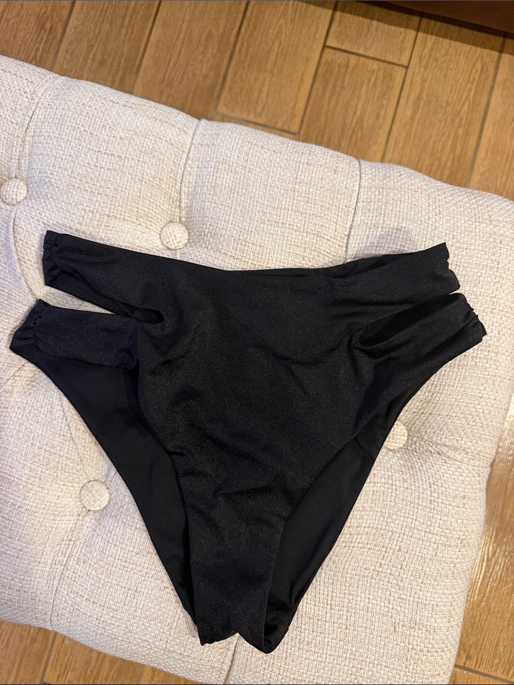 Victoria's Secret Black Double-Strap Bikini Bottoms